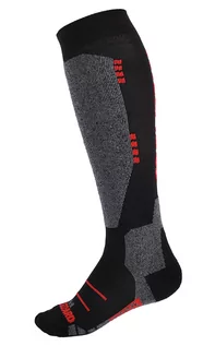 Skarpety termoaktywne - Skarpety narciarskie Blizzard Wool Sport Ski Merino black/red - grafika 1