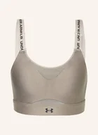 Biustonosze - Under Armour Biustonosz Sportowy Ua Infinity 2.0 Z Siateczką beige - miniaturka - grafika 1
