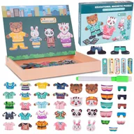 Zabawki interaktywne dla dzieci - Edukacyjne Puzzle Magnetyczne Rodzinka - Kreatywna Zabawa - miniaturka - grafika 1