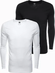 Ombre Zestaw longsleeve męski z długim rękawem - mix 2-pak V2 Z41 M - Koszulki męskie - miniaturka - grafika 1