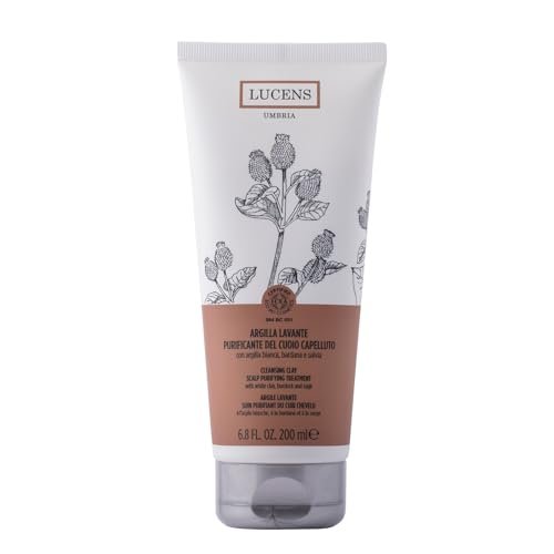 Lucens Szampon oczyszczający glinę oczyszczającą, pochłaniający zanieczyszczenia, łój i nieprzyjemne zapachy skóry głowy, 200 ml