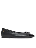 Baleriny - Tommy Hilfiger Baleriny Patent Toe-Cap FW0FW08830 Czarny - miniaturka - grafika 1