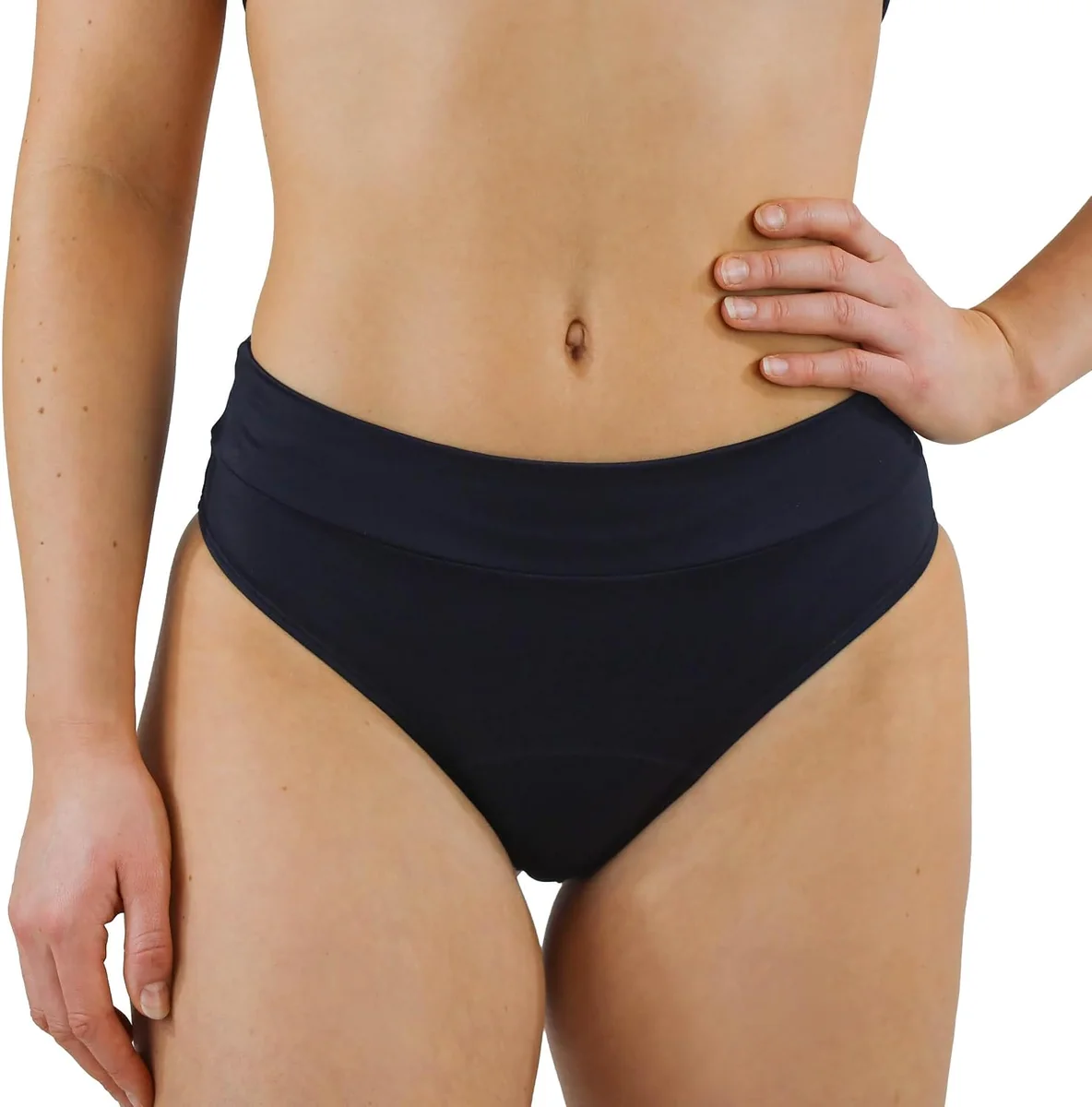 Figi bikini na okres MYLILY czarne rozmiar M, strój kąpielowy menstruacyjny