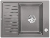 Zlewozmywaki - Blanco ELON 45 S Silgranit PuraDur Alumetalik odwracalny korek auto. InFino kratka ociekowa 524816 - miniaturka - grafika 1