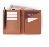 Portfele - James Hawk TRAVEL Smart Wallet Camel - Pojemny portfel turystyczny w kolorze jasnobrązowym - miniaturka - grafika 1