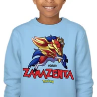 Bluzy dla dziewczynek - Bluza Dziecięca Blue Bez Kaptura Prezent Dla Dziecka Zamazenta 164 Wzory - miniaturka - grafika 1