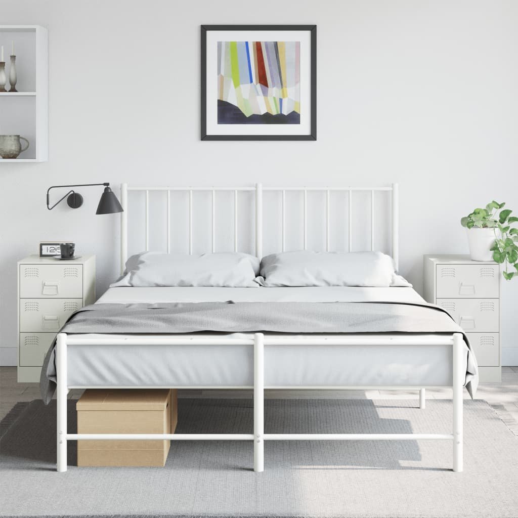 vidaXL vidaXL Szafki nocne, 2 szt., białe, 34,5x39x62 cm, stal