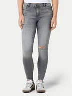 Spodnie damskie - Noisy May Jeansy Kimmy 27030525 Szary Skinny Fit - miniaturka - grafika 1