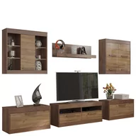 Inne meble do salonu - Meblościanka 2 Maximus MebloCross Dąb Artisan / Biały Połysk - miniaturka - grafika 1