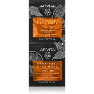 Apivita Apivita Express Beauty Pomarańcza - rozświetlająca maseczka do twarzy 2x8ml - Maseczki do twarzy - miniaturka - grafika 1