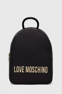 Love Moschino plecak damski kolor czarny mały z aplikacją - Plecaki - miniaturka - grafika 1