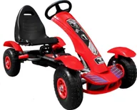Jeździki dla dzieci - Joko Duży Gokart Pompowane Koła Czerwony - miniaturka - grafika 1