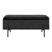 Ławki do przedpokoju - Czarna ławka Watford – House Nordic - miniaturka - grafika 1