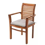 Poduszki ogrodowe - Poduszka Bella Popielata na Krzesło fotel ławkę ogrodową 50x43 cm - miniaturka - grafika 1