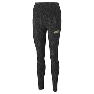 PUMA Damskie legginsy Power Deco Glam, czarne, L, czarny, L - Legginsy - miniaturka - grafika 1