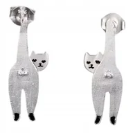 Kolczyki - Kolczyki Srebrne Kolczyki Kotki Srebro 925 Kolczyki Trusky - miniaturka - grafika 1