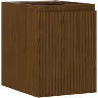 Szafki łazienkowe - Mexen Rivel szafka łazienkowa podumywalkowa 35 cm, 1 drzwi, ryflowana, orzech - 91A21-03547-1-BF86 - miniaturka - grafika 1