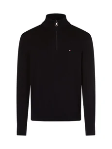 Tommy Hilfiger Sweter z zawartością kaszmiru Mężczyźni Bawełna czarny jednolity, S - Swetry męskie - miniaturka - grafika 1