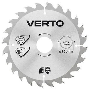 VERTO Tarcza do pilarki, widiowa, 160 x 30 mm, 18 zębów - Akcesoria do elektronarzędzi - miniaturka - grafika 1