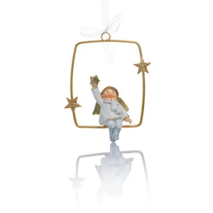 Zawieszka na choinkę | ozdoba choinkowa | Aniołek dziewczynka | zawieszka do okna| Kolekcja Favola | bożonarodzeniowa dekoracja - Bombki - miniaturka - grafika 1