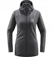 Bluzy damskie - Bluza z kapturem damska Haglofs L.I.M Mid Fast Hood - magnetite - miniaturka - grafika 1