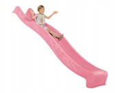 Place zabaw - Zjeżdżalnia 3m ogrodowa dla dzieci na plac zabaw - pastelowy róż NAJDŁUŻSZA - miniaturka - grafika 1
