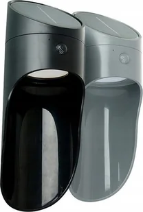 Kinkiet Lampa kinkiet zewnętrzny solarny LED czarny/szary - Lampy ogrodowe - miniaturka - grafika 1