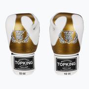 Rękawice bokserskie - Rękawice bokserskie Top King Muay Thai Empower white/gold - miniaturka - grafika 1