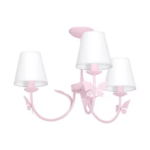 Milagro Lampa wisząca dziecięca MOTYLEK 3xE14/60W różowa - Lampy sufitowe - miniaturka - grafika 2