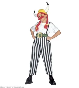 Widmann GAU lois  Pants w/Braces, Helmet w/plaits, Belt Costume (Cartoon), xl, Multicoloured 38288 - Stroje karnawałowe - miniaturka - grafika 1