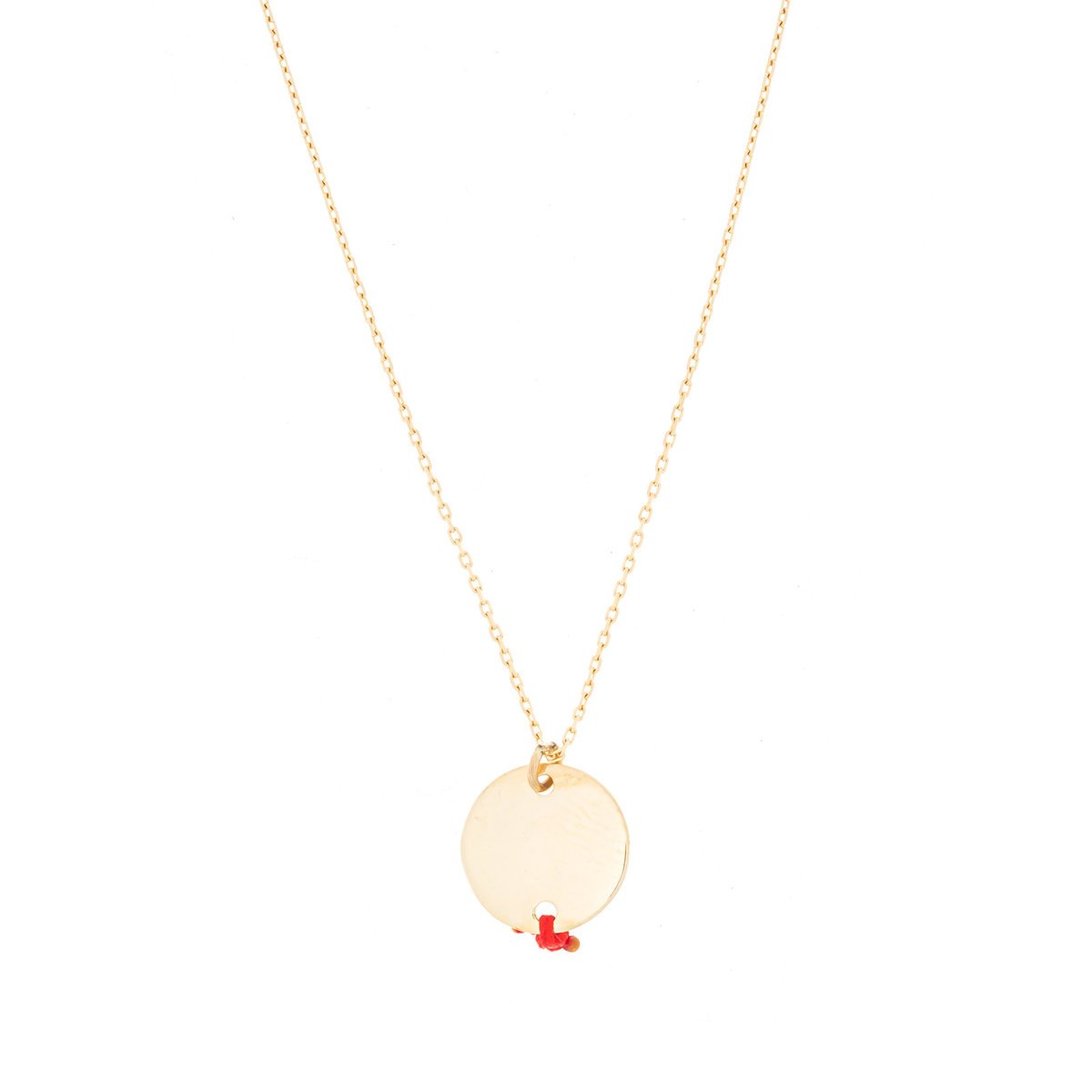 Złoty naszyjnik 585 Koło celebrytka ankier