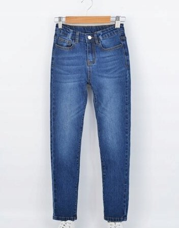 SHEIN JEANSY DZIEWCZĘCE GRANATOWE RURKI 110cm V4S