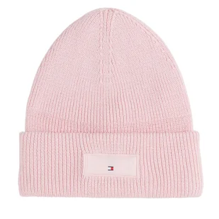 Czapka Tommy Jeans Tjw Linear Beanie AW0AW17913 Różowy - Czapki damskie - miniaturka - grafika 1