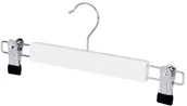 Wieszaki do szafy - Biały wieszak z klipsem na spódnice Z1-K67 - miniaturka - grafika 1