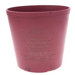 Dakls Osłonka plastikowa 16 x 17 x17 cm (czerwona z przetarciami) - Donice - miniaturka - grafika 1