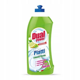 Dual Power DUAL POWER Płyn do mycia naczyń, GREEN LEMON, 1000 ml 8032680397011 - Płyny do naczyń - miniaturka - grafika 1