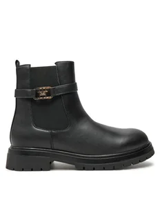 Tommy Hilfiger Botki Chelsea Boot T3A5-33572-1351 S Czarny - Buty dla chłopców - miniaturka - grafika 1