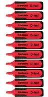 Zakreślacze - Zakreślacz Donau D-Text Czerwony 10 Sztuk - miniaturka - grafika 1