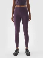 Spodnie sportowe damskie - 4F Legginsy sportowe w kolorze fioletowym - miniaturka - grafika 1