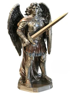 FIGURKA ARCHANIOŁ MICHAŁ Z MIECZEM PATRON POLICJI I WOJSKA - Figurki dekoracyjne - miniaturka - grafika 1