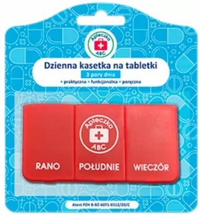 EL-COMP Kasetka na tabletki dzienna 3 pory dnia Apteczka ABC - Akcesoria dla osób starszych i niepełnosprawnych - miniaturka - grafika 1