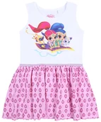 Sukienki i spódniczki dla dziewczynek - Biało-różowa sukienka z nadrukiem Shimmer & Shine - miniaturka - grafika 1