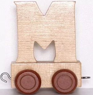 Small Foot Design Wagonik z literą M Alfabet - Pociągi dla dzieci - miniaturka - grafika 1