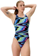 Stroje kąpielowe - SPEEDO STROJE PŁYWACKIE WOMAN'S FL PRINTED LEADERBACK AF BLUE/PINK 8-00515918776 T32 D36 - miniaturka - grafika 1