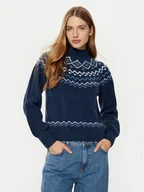 Swetry damskie - Guess Sweter W4PR0Z Z3LQ0 Granatowy Regular Fit - miniaturka - grafika 1