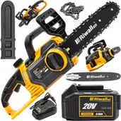 Piły elektryczne - Piła łańcuchowa Riwall RACS 2520i set akumulatorowa bateria ładowarka - miniaturka - grafika 1