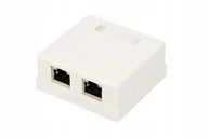 Wtyczki i adaptery - ExtraLink ExtraLink EXTRALINK 2XRJ45 CAT5E STP WALL MOUNT OUTLET EX.9649 - miniaturka - grafika 1