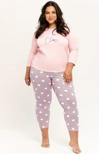 PIŻAMA TARO 3268 LIBBY AW25 (kolor pudrowy róż, rozmiar XXL) - Piżamy damskie - miniaturka - grafika 1