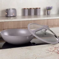 Woki - Patelnia wok z pokrywką 28cm BerlingerHaus Taupe BH-8094 - miniaturka - grafika 1