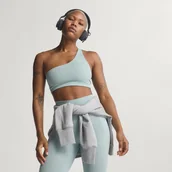 Bielizna sportowa damska - Biustonosz Optime Workout Rib One Shoulder Light Support - Adidas - miniaturka - grafika 1